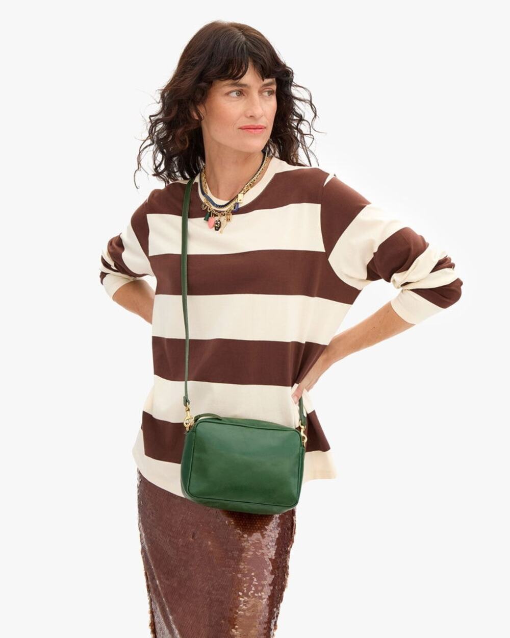 Clare V. Midi Sac Evergreen Rustique NWT